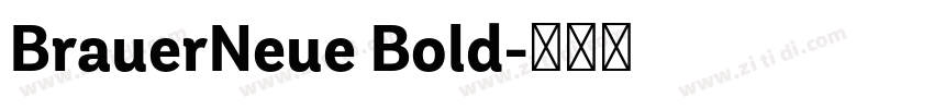 BrauerNeue Bold字体转换